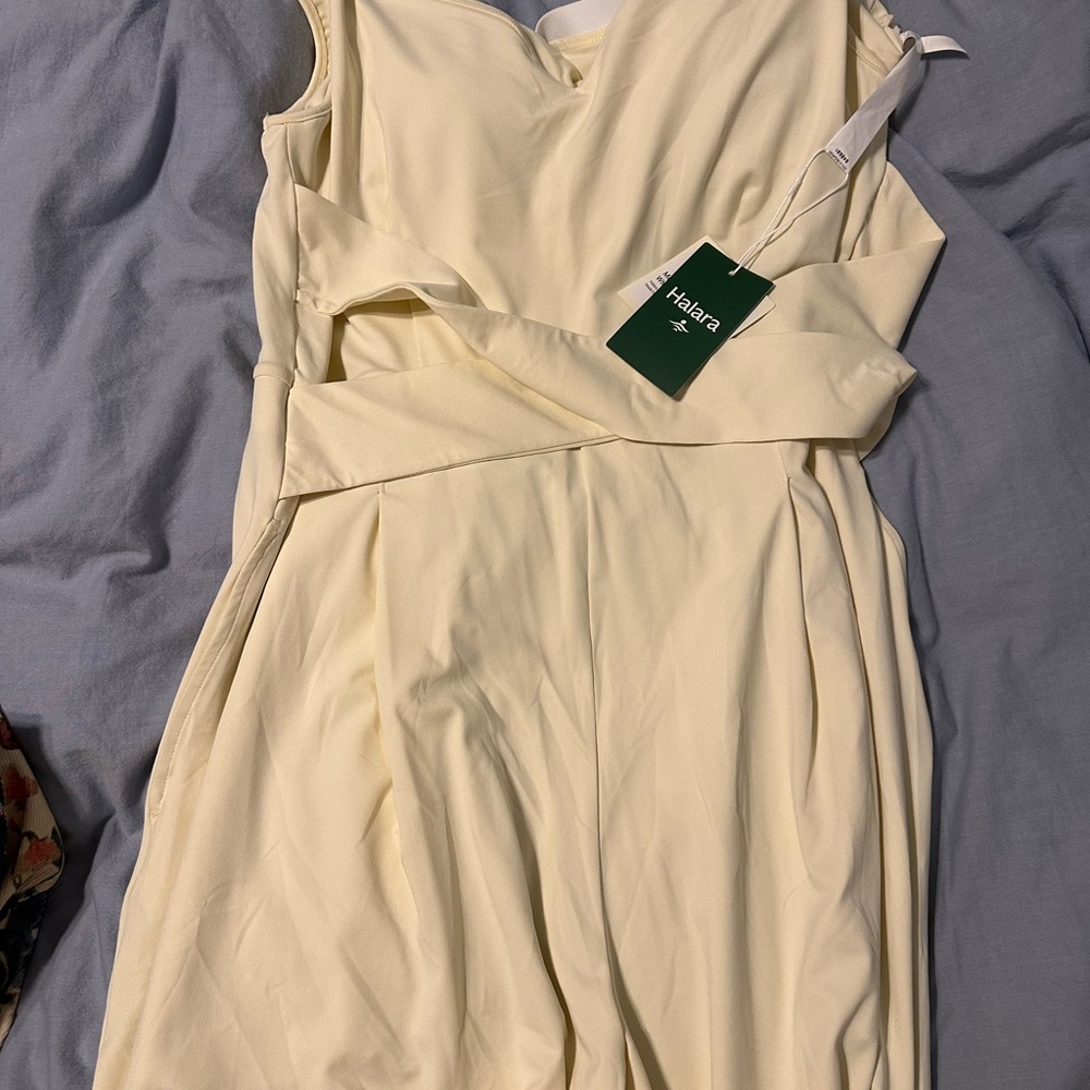 Halara butter yellow jumpsuit
